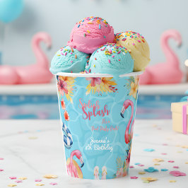 ハワイアンスプラッシュサマープール誕生日パーティー 紙コップ