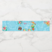 ハワイアンスプラッシュ夏プール誕生日バッシュ ペットボトルラベル (シングルラベル)