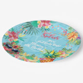 ハワイアンスプラッシュ夏プール誕生日バッシュ ペーパープレート (アングル)