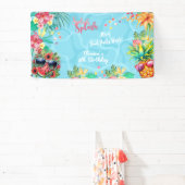 ハワイアンスプラッシュ夏プール誕生日バッシュ 横断幕 (インサイチュ)