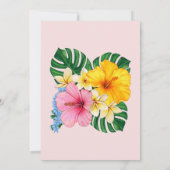 ハワイアンスペインのピンクアロハルアウ(ハワイ式宴会)45th誕生日 招待状 (裏面)