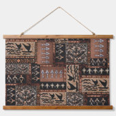 ハワイアンセーリングカヌタパ 吊り下げ型タペストリー (正面)