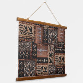 ハワイアンセーリングカヌタパ 吊り下げ型タペストリー (傾斜あり)