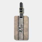 ハワイアンセーリングカヌー&ペトログリフ ラゲッジタグ (正面縦)