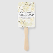 ハワイアンソフトサンホワイトフラワークリスマスライト ハンドファン (裏面)