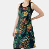 ハワイアンタイキマスク熱帯パターン エプロン (インサイチュ)