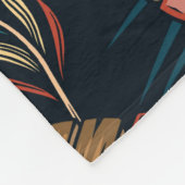 ハワイアンタイキマスク熱帯パターン フリースブランケット (角)