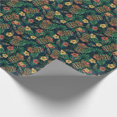 ハワイアンタイキマスク熱帯パターン ラッピングペーパー (角)