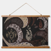 ハワイアンタップのアイコン 吊り下げ型タペストリー (正面)