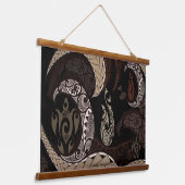 ハワイアンタップのアイコン 吊り下げ型タペストリー (傾斜あり)