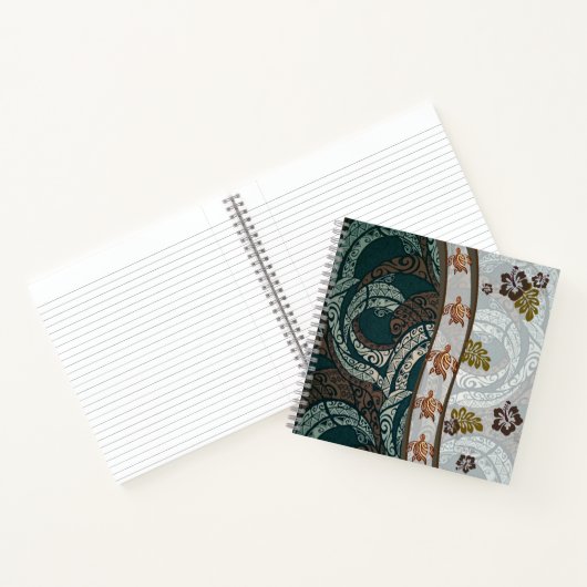 ハワイアンタパとハイビスカスとホヌノート ノートブック (内部)