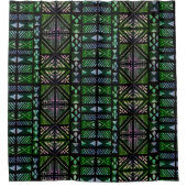 ハワイアンタパパターン シャワーカーテン (正面)