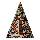 ハワイアンタパ：部族パッチワーク パーティーハット (左)