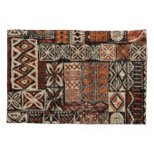 ハワイアンタパ：部族パッチワーク 枕カバー (裏面)