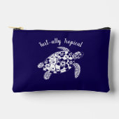 ハワイアンタートルフィッシャーマンコアダークブルー アクセサリーポーチ (正面)