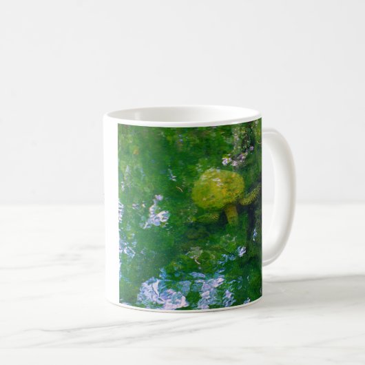 ハワイアンタートルマグ自然アート美しい コーヒーマグカップ (正面右)