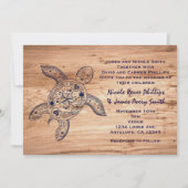 ハワイアンタートルライトウッド結婚式招待状 招待状 (正面)