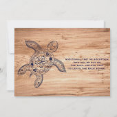 ハワイアンタートルライトウッド結婚式招待状 招待状 (裏面)