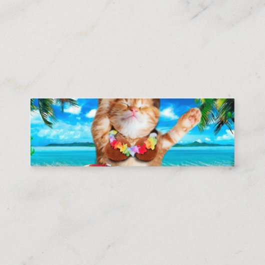 ハワイアンダンサー猫 スキニー名刺 (裏面)