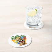 ハワイアンティキサーフィン ラウンドペーパーコースター (インサイチュ)