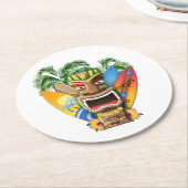 ハワイアンティキサーフィン ラウンドペーパーコースター (アングル)