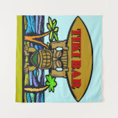 ハワイアンティキバー、追加文字、 タペストリー (正面(横))