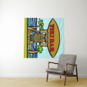 ハワイアンティキバー、追加文字、 タペストリー (インサイチュ(横))