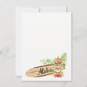 ハワイアンティキパーティの招待状 招待状 (裏面)