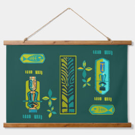 ハワイアンティキパーティー 吊り下げ型タペストリー