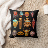 ハワイアンティキマスクトテムズハワイ クッション (ブランケット)