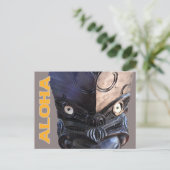 ハワイアンティキ彫刻はがき ポストカード (スタンド正面)