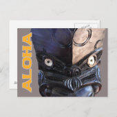 ハワイアンティキ彫刻はがき ポストカード (正面/裏面)