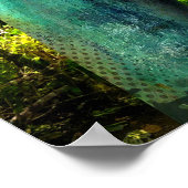 ハワイアンティークターコイズブルーブッダフォトピース ポスター (角)