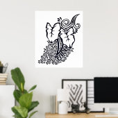 ハワイアントライバルタロガーデン熱帯ポスター ポスター (ホームオフィス)