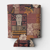 ハワイアントライバル：ヴィンテージファブリックのパッチワーク 缶クーラー (裏面)