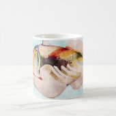 ハワイアントリガーフィッシュ水彩 コーヒーマグカップ (中央)