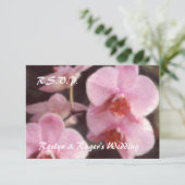 ハワイアントロピカルオーキッドRSVPカード 出欠カード (スタンド正面)