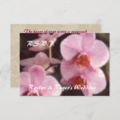 ハワイアントロピカルオーキッドRSVPカード 出欠カード (正面/裏面)