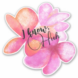 ハワイアントロピカルカスタムフラワーズカットビニールシール シール