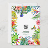 ハワイアントロピカルハイビスカスウェディングザデー セーブザデート (裏面)