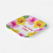 ハワイアントロピカルハイビスカスバースデーパーティー ペーパープレート (傾斜あり)