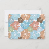 ハワイアントロピカルハイビスカスフラワーウェディングRSVP 出欠カード (裏面)