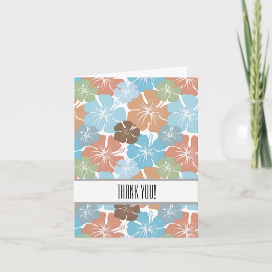 ハワイアントロピカルハイビスカスフラワーズサンキュー サンキューカード (正面)