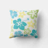 ハワイアントロピカルハイビスカスフローラ装飾用クッション クッション (裏面)