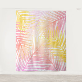 ハワイアントロピカルパーム葉パーティー背景 タペストリー