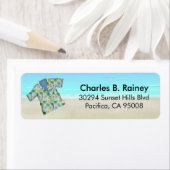 ハワイアントロピカルビーチシャツ差出人住所 ラベル (インサイチュ)