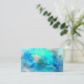 ハワイアントロピカルフィッシュ水彩-パロトフィッシュ 名刺 (スタンド正面)