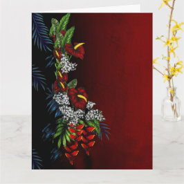ハワイアントロピカルフラワーアレンジメント カード