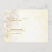 ハワイアントロピカルフラワーウェディングRSVP インビテーションポストカード (裏面)