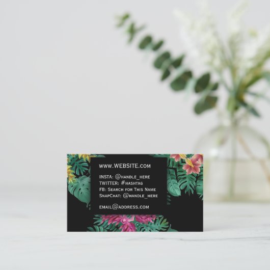 ハワイアントロピカルフラワーズプロフェッショナルエグゼクティブ 名刺 (スタンド正面)